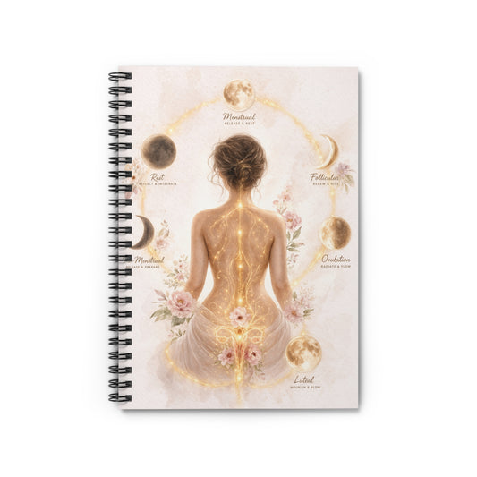 Sacred Moon Cycle Spiral Notebook