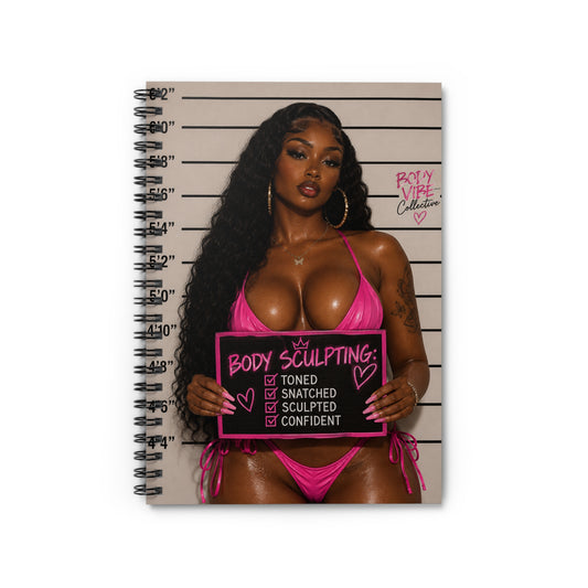 Copy of Body Sculpting Mugshot Spiral Notebook (African American Girl)