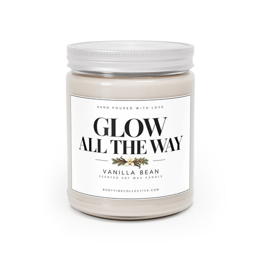 Glow All the Way Candle | Vanilla Bean | 9 oz Holiday Gift for Estheticians