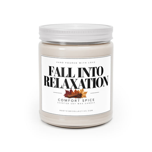 Fall Into Relaxation Candle | Comfort Spice | 9 oz Fall Gift for Massage Therapists