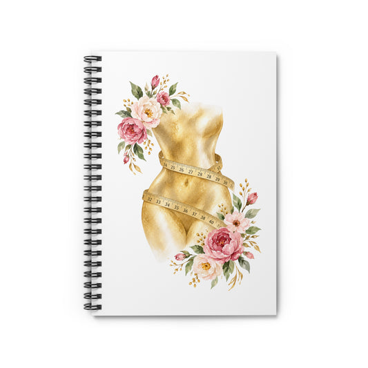 Floral Body Contouring Spiral Notebook