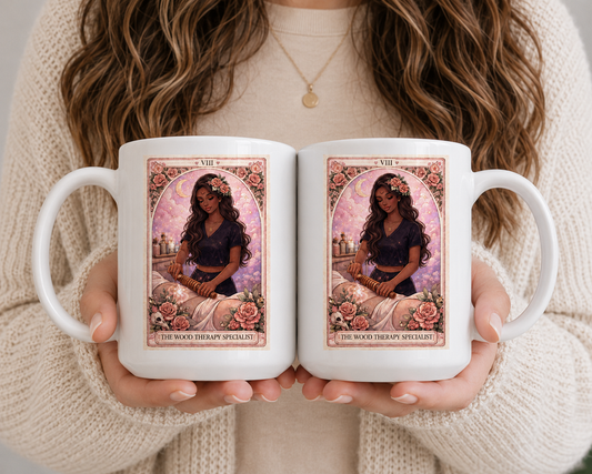 The Wood Therapy Specialist Mug African American Doll - 15oz (Tarot Collection)