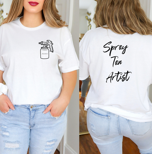 The Personalized "Spray Tan Artist" Dual-Print Tee