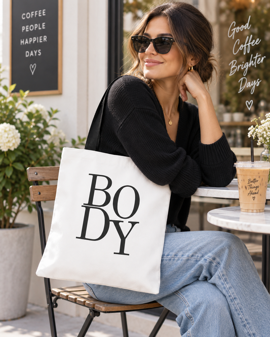 BODY Minimalist Typography Tote Bag