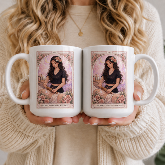 The Wood Therapy Specialist Mug Brunette Doll - 15oz (Tarot Collection)
