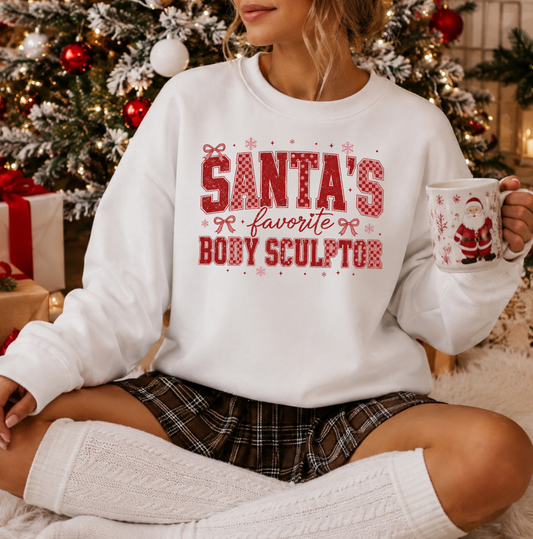 Santa's Favorite Body Sculptor Ribbons Sweatshirt