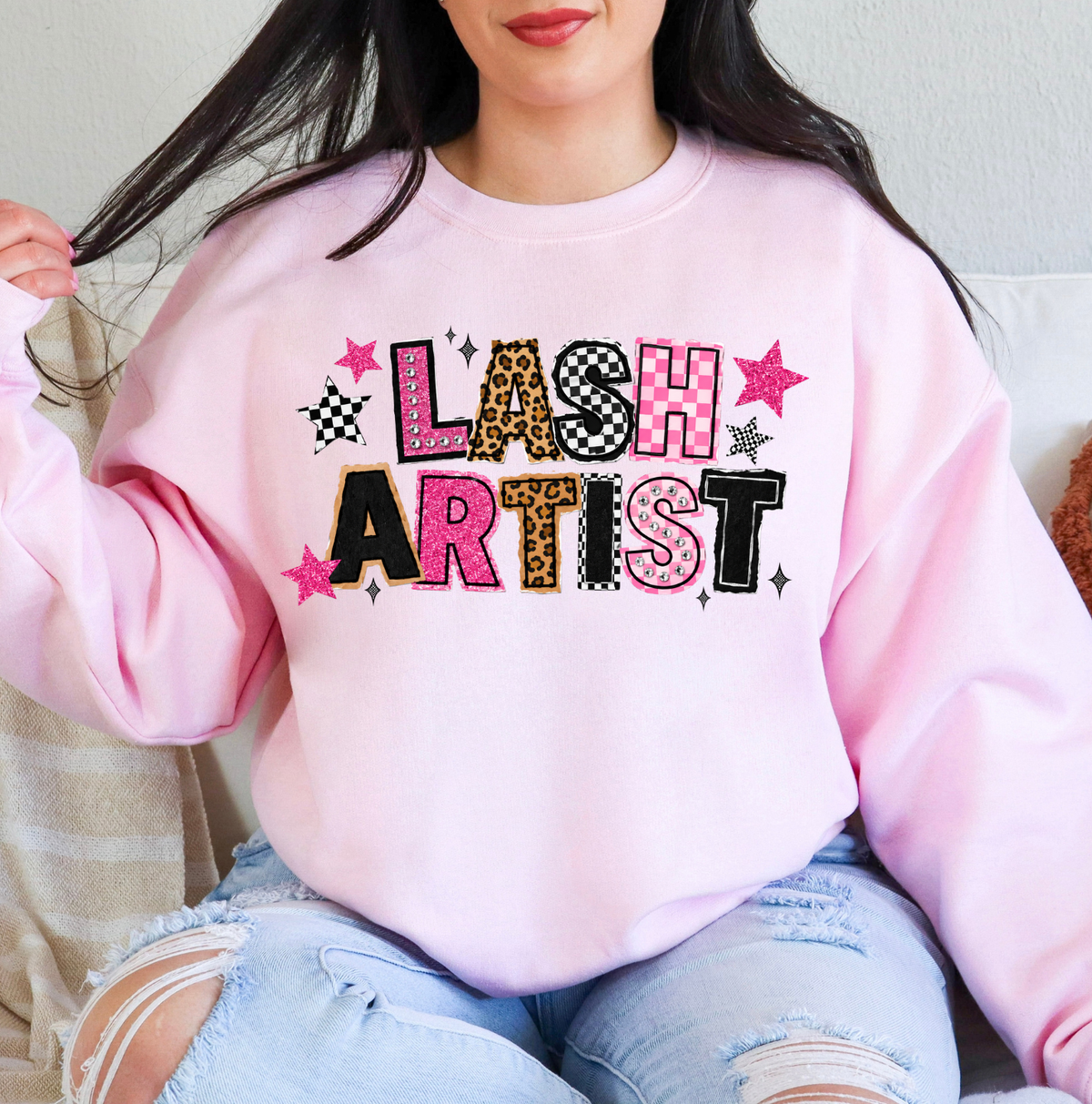 Pink Leopard Lash Artist Graphic Tee