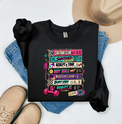 Contour Club Retro VHS Body Sculpting Sweatshirt