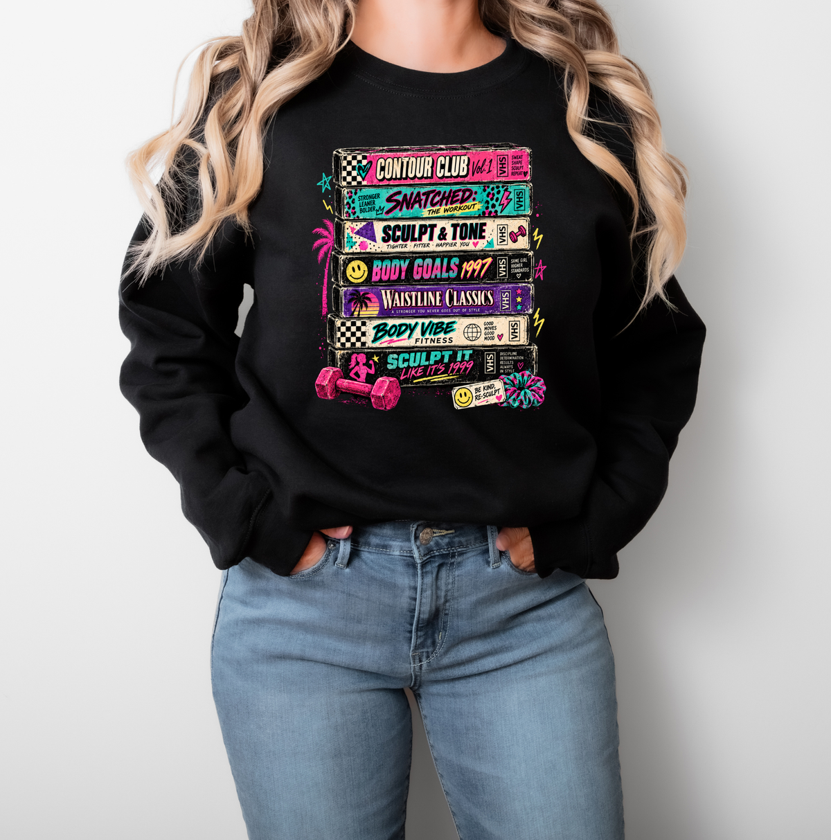 Contour Club Retro VHS Body Sculpting Sweatshirt