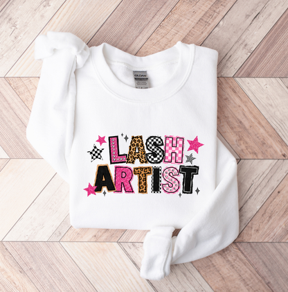 Pink Leopard Lash Artist Graphic Tee