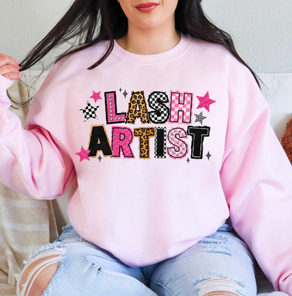 Pink Leopard Lash Artist Graphic Tee