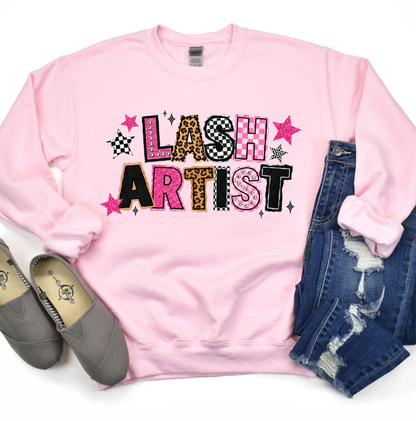 Pink Leopard Lash Artist Graphic Tee